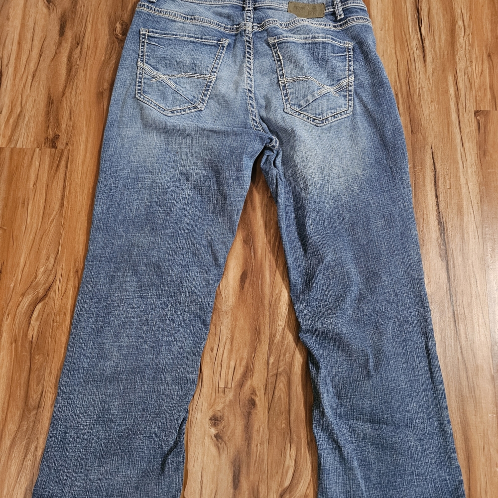 BKE Derek Men's Straight Leg Jeans in Light Blue Wash 33 X 30 - Picture 4 of 4